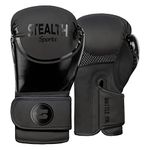 Stealth Sports 6oz Kids Boxing Gloves for Boys & Girls Soft Padded Junior Training Gloves for aged 6 to 11 Years - Punch Bag, MMA, Kickboxing, Muay Thai, Sparring, Boxing Mitts for Kids (matt Black)