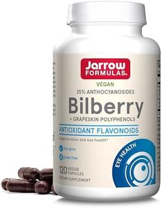 Jarrow Formulas Bilberry and Grapeskin Polyphenols 280 mg, Supports Vision, 120 Capsules