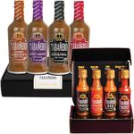 Mini Hot Sauce Challenge Box and Variety Gift Set by Tabañero, Hot Sauce Gifts, Mild to Spicy Flavors, All Natural, Gluten Free, Kosher, Made in the USA, 1.7oz and 8oz. Bottles