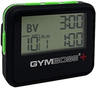 Gymboss PLUS Interval Timer and Stopwatch - BLACK / GREEN SOFTCOAT