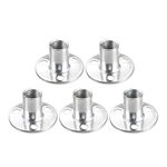 uxcell M12x40x2.5mm Brad Hole Tee Nut Carbon Steel T-Nuts Furniture Hardware Flange Insert Female Thread 5pcs