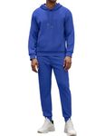 COOFANDY Men's Tracksuit 2 Piece Hoodie Sweatsuit Sets Casual Athletic Jogging Suits, Royal Blue, Large