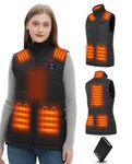 Flyhare Women's Heated Vest with Battery Pack Included, 8Heated Zones, Warming Heated Vest for Hiking/Golfing, Lightweight Heating Vest