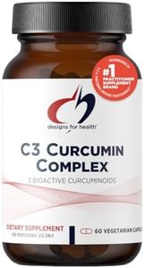 Designs for Health C3 Curcumin Complex - Highly Bioavailable Curcuminoid Turmeric Supplement, 400mg with 3 Bioactive Curcuminoids - Non-GMO, Gluten-Free + Vegetarian (60 Capsules)