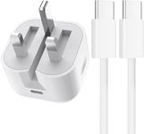 【MFi Certified】 iPhone 15 Charger Fast Charging, PD 20W USB C Wall Charger Plug with 2M USB C to USB C Fast Charging Data Sync Cable for iPhone 15/15 Plus/15 Pro/15 Pro Max, iPad Pro/Air/Mini/10th