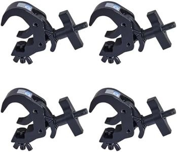 Sarknoah.Black 2″ Heavy Duty Truss Clamp, 330lb(150KG) Aluminum Alloy Stage Lighting Clamps, Fits 1.6″-2″(38-52) mm Truss Quick Rig Coupler Clamp for DJ Lights, Moving Head Par Lights.4Packs.