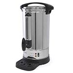 LLOYTRON 10 Litre 1500w Stainless Steel Catering Urn / Water Boiler / Anti-drip Tap / Water Level Indicator / Drip Tray / Auto Re-boil Temperature Control / Locking Lid / E1910 / Stainless Steel