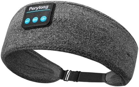 Perytong Sleep Headphones Adjustable, Wireless Sleep Earbuds, Ear Muffs for Sleeping Bluetooth Headband Headphones with Thin Speakers, Sleeping Headphones for Workout,Yoga,Travel