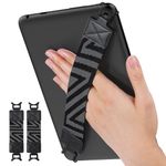 MoKo Security Hand-Strap for 9-11 Inch Tablet, iPad/iPad Pro/iPad Air/Kindle Fire HD/Samsung, High-Elasticity Versatile Hand Strap Lightweight Finger Grip Holder, 2 Pack, Black