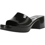 Steve Madden Harlin Open Toe Slide-On Single Strap Heeled Sandal Black (11, Black)