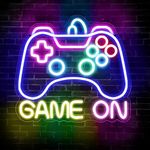 Game On Neon Sign Game LED Neon Light Sign USB Power Personalized LED Neon Signs Letters Neon Lights for Boys Bedroom Gaming Room Wall Decor