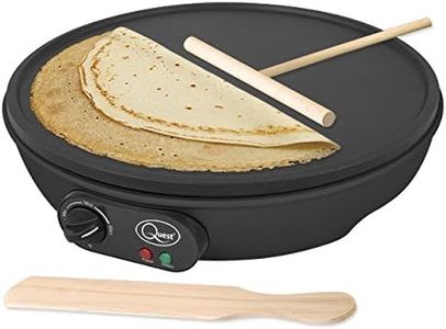Quest Electric Pancake & Crepe Maker – Extra Large Non-Stick Surface with Utensils