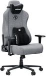 Anda Seat Novis Ultra Gaming Chair for Adults - Extra Large Reclining Video Game Chairs, Linen Fabric Ergonomic Gaming Chair, Heavy Duty Back Lumbar Support - Grey Fabric Computer Chairs for Home