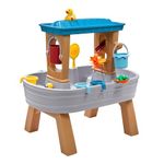 Step2 Water Table Rain Showers Splash Tub in grey/brown with 10 -pieces accessory set | Water Play, Activity Table | For the garden