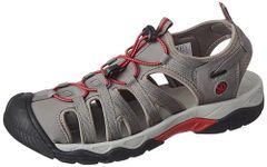 Woodland Men's Dgrey/Red MESH Sandal-10 UK (44EURO) (BS3018HD)