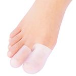 JKcare Transparent Toe Caps Toe Protectors, Silicone Toe Cushion for Corn, Callus, Blister - Toe Guards for Big Toe, Hammer Toes, Missing & Ingrown Toenail Protection