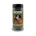 Gunpowder Seasoning by Grill Your As Off - BBQ & Grill Seasoning for Beef, Steak, Burgers, Pork & Chicken - Dry Rub - MSG & Gluten Free - 100% Veteran Owned - USA Made - 13oz