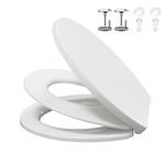 ESOP Toilet Seat, Honey-Potty, D-Shaped, Modern, Duroplast, White, Soft Close Mechanism, Antibacterial, Universal, 150 kg Load Capacity