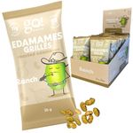 GoBeanz Crunchy Roasted Edamame, Tasty Ranch, High Protein Healthy Snack, For Adults & Kids, 20 Single Serve Packs, Low calorie, Low Sugar, Salty Snacks