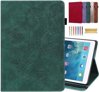 Dteck Slim Case for iPad 5th/6th Generation 9.7 inch 2017/2018,iPad air 1/2 Case,Premium PU Leather Adjustable Stand Shockproof Protective Cover for Apple iPad 9.7 2018 2017/iPad Air 2 Air 1,Green