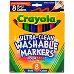 Crayola Bold Washable Board Line Markers, Multi Color (8 Counts)