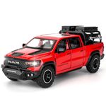 TGRCM-CZ Dodge Ram Mammoth Pick-Up Truck Model Car, Zinc Alloy Pull Back Toy car with Sound and Light for Kids Boy Girl Gift(Red)