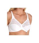 Lilyette Women's Nylon Wired Minimizer Bra (428-WH/XWH_White_38D)