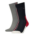 Tommy Hilfiger Mens Classic CLSSC SOCK, Navy/Red, 9-11 UK