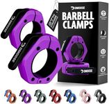 DMoose Barbell Clips (Pair) - Quick Release Olympic Barbell Clamps with Anti Slip TPR Grip, 2" Barbell Collars for Secure Weightlifting & Powerlifting, Weight Clips for Bars at Home or Gym