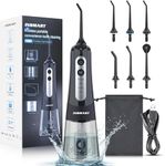 Water Flosser for Teeth Cordless, INSMART Electric Water Dental Pick Portable Oral Irrigator, 300 ML Water Jet Tooth Cleaner Gentle on Gums, Removes Plaque & Food Particles.