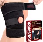 Knee Brace, Arespark Compression Knee Support with Side Stabilizers & Gel Pads, Knee Wraps Running Cycling Workout Sports, Men & Women, Genouillère (Small)