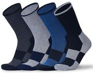 RC. ROYAL CLASS Thermal Socks For Men Thick Heavy Duty Cushioned Towel Woolen Socks, Calf Length Warm Winter Wear Hi-Performance Socks, Pack of 4 Pairs, Free Size, Multicolored