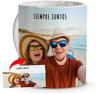 LolaPix Tazas Personalizadas. Taza Amiga. Personalizada con Foto y Texto. Tazas Originales para Regalar. Taza Desayuno. Personalizar Regalos. Precio por cantidad. 2 Tazas