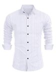 JP CREATION Men's Popcorn Fabric Regular Fit Casual Shirt (in, Alpha, L, Mens, White)