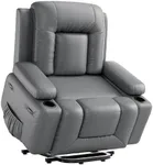 GarveeHome Oversized Wide Power Lift Recliner Chair - Heat and Massage, Faux PU Leather, Adjustable Back and Legs, Electric Lift Chair Designed for The Elderly and People with Mobility impaired