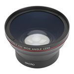 Akozon 58mm 0.43X Wide Angle Camera Lens HD Professional Wide Angle Lens with Macro Lens Optical Glass Lens for Landscape Photography