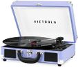 Victrola Vintage 3-Speed Bluetooth Portable Suitcase Record Player with Built-in Speakers | Upgraded Turntable Audio Sound| Includes Extra Stylus | Lavender (VSC-550BT-LVG)