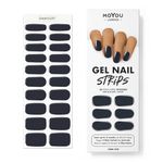 MOYOU LONDON Semi Cured Gel Nail Strips - 20 Pcs. Nail Wraps for Salon-Quality Manicure - Works with Any UV Nail Lamp - Easy to Apply, Trim, & Remove Gel Nail Stickers