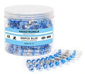 (AWG 16-14 Blue, 200) - haisstronica 200PCS Solder Seal Wire Connectors,Waterproof Wire Connectors, Heat Shrink Butt Connectors for Watercraft,Electrical,Electronics 16-14 Blue