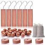 Homode Cedar Blocks for Clothes Storage, Cedar Wood Chips and Balls for Closets and Drawers, Fresh Scented Sachets, 40 Pack