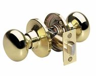 Master Lock BCO0403 Biscuit Passage Door Knob, Bright Brass