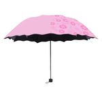 Right Products Water Colour Changing Flowers Pattern Printing Magic Umbrellas Rain uv 3 Folding Umbrella For Women Designer