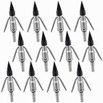 Fishing Arrow Heads Points Bowfishing Broadheads Bow Fish Tips 225 Grain Removeable Head Archery Hunting Screw Tips for Compound Bow,Crossbow and Recurve Bow (12pcs)