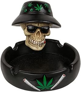 Alien Ashtray Smoking (Skull with Hat & Joint)