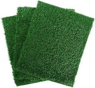 PETMAKER Pee Pads for Dogs - Set of Three 18.5x14-Inch Replacement Turf Grass Mats for Potty Training - Dog Housebreaking Supplies for Small Pets by