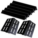 STCNADCR 2 Pack Heat Deflector& 5 Pack Flavorizer Bars Grill Replacement Parts for Weber Genesis 300 Series E310 E320 E330 S310 S320 S330 E-310 E-320 S-310 S-320，Porcelain-enameled