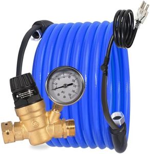 PERIOR 50 FT Heated Drinking Water Hose for RV Camper with Regulator, NSF 372 Certified Garden Hose with Automatic Thermostat Antifreeze Protection to -40°F, GFCI Protection, 5/8" ID, 3/4" GHT Adapter