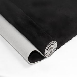 Suede Headliner Fabric with Foam Backing - Black Suede Headliner wrap Interior Material for Car/Truck/SUV/RV Roof, Home Repair/DIY Headliner Material Automotive Headliner Fabric (Black, 120"×60")
