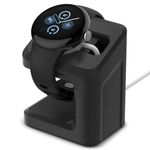 Spigen S355 Stand Designed for Google Pixel Watch 3 45mm, 41mm / Pixel Watch 2 Charger Stand Durable TPU with Non-Slip Stable Base (Not Compatible with Pixel Watch 1) - Black