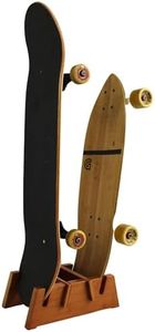 COR Surf Skateboard Floor Stand for Two Boards | Premium Bamboo Skateboard Floor Display Stand